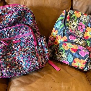 Two Vera Bradley backpacks